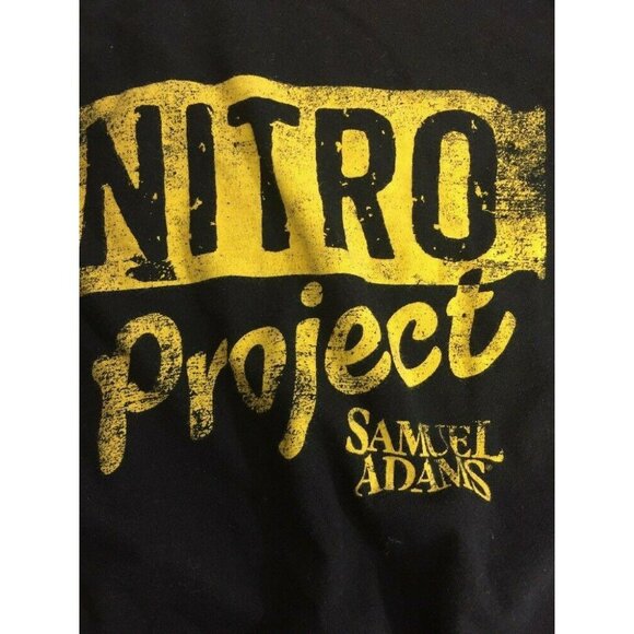 Samuel Adams Nitro T-Shirt M Black Yellow S/S Graphic Cotton Beer Tee tshirt - Picture 4 of 9